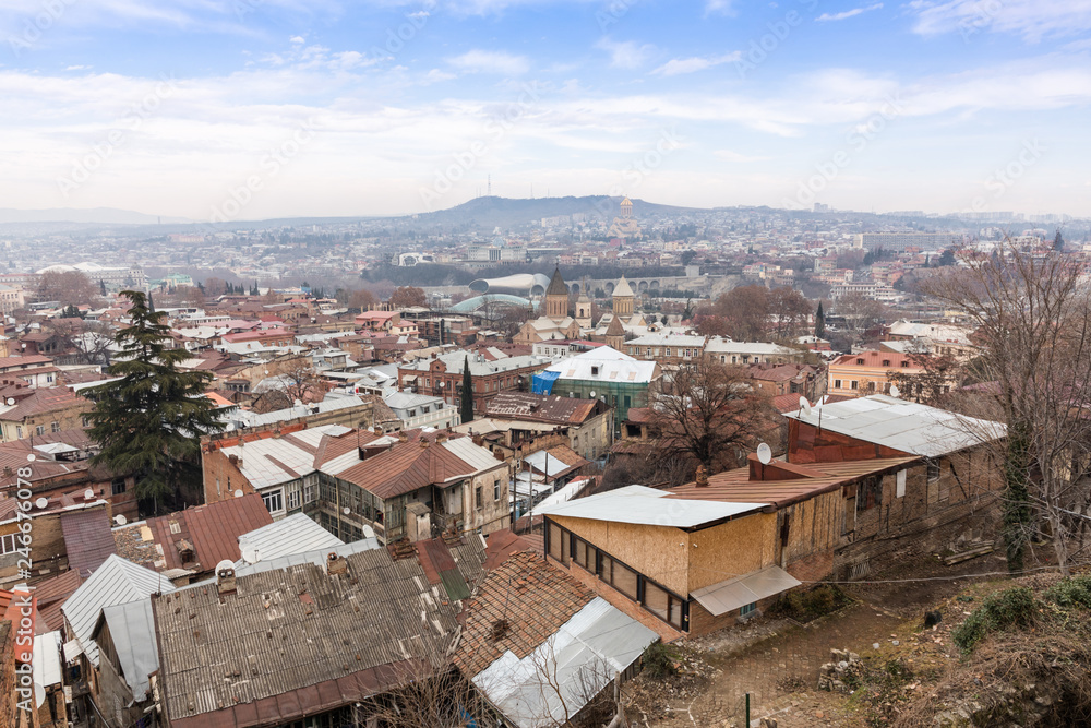 Panoramic view of the city Tbilisi. Georgia