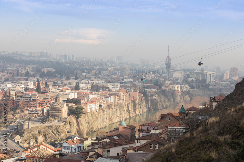 Panoramic view of the city Tbilisi. Georgia