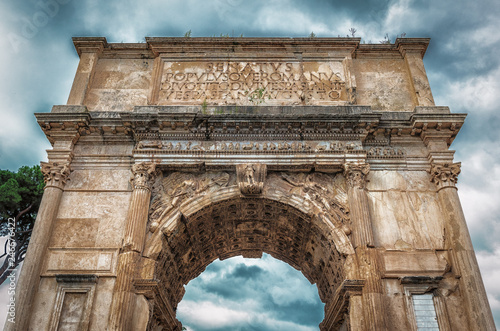 Arch of Constantine in Rome Italy photo