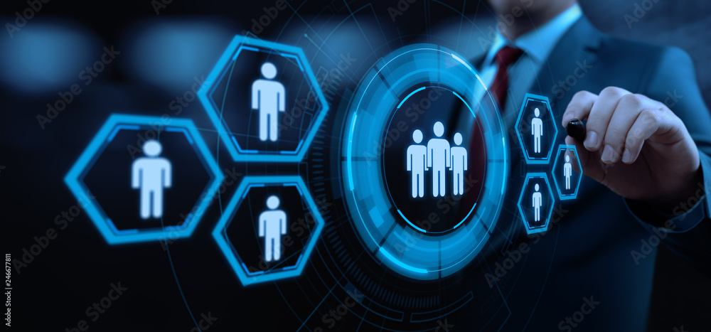 Obraz premium Human Resources HR management Recruitment Employment Headhunting Concept