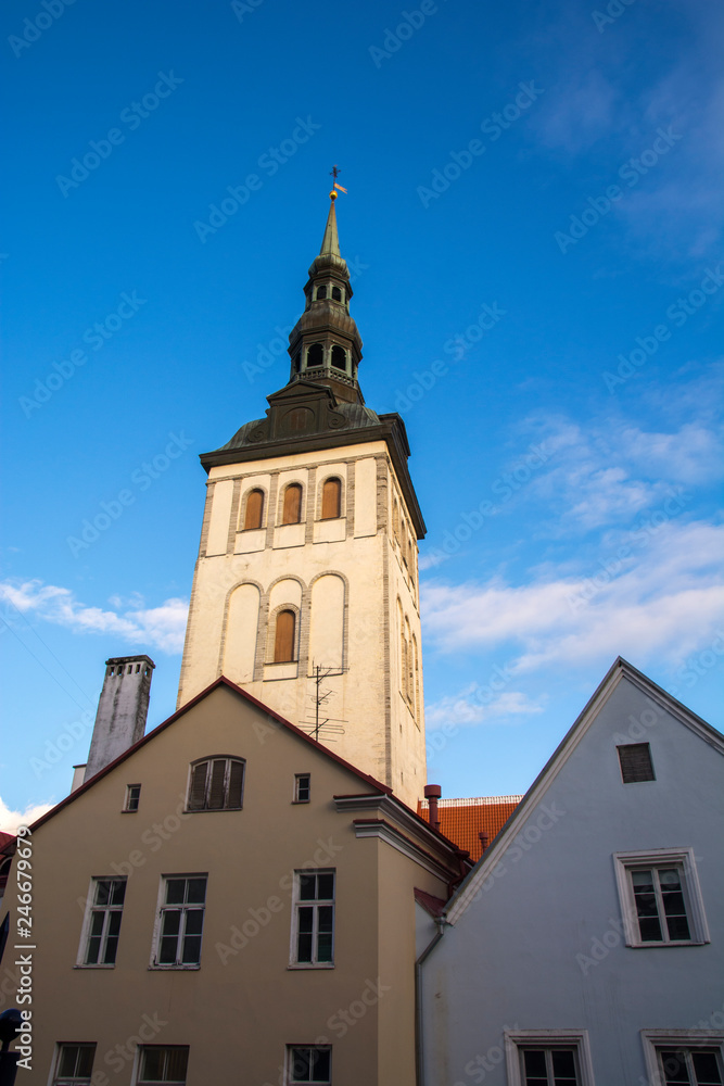 St. Nicholas' Church and old houses, Tallinn, Estonia