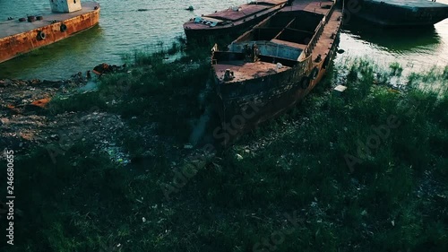 An old wrecked ship
Fly Cam drone photo