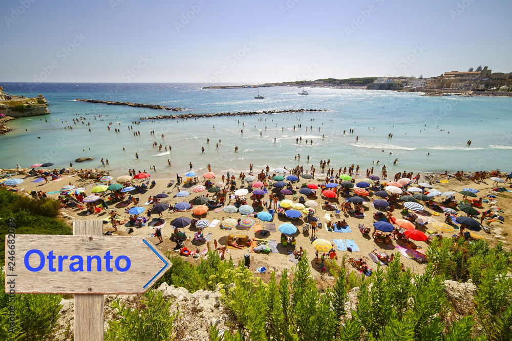The city of Otranto with its beautiful beach is ready for the summer - Italy