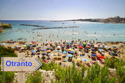 Fototapeta Naklejka Na Ścianę i Meble -  The city of Otranto with its beautiful beach is ready for the summer - Italy