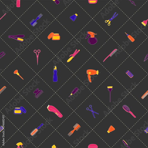 Barbershop seamless pattern