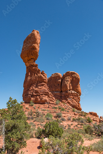 Side View of Balanced Rock in Arches National Park