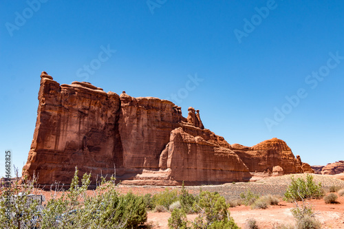 Long View of Courthouse Towers in Arches National Park