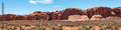 Panoramic View of Petrified Dunes Mesa in Arches National Park
