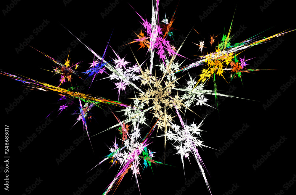 Yellow blue purple blue fractal abstract. Yellow blue purple blue fractal abstract.