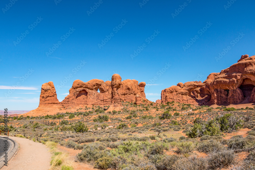 Fototapeta premium Road to Windows Section in Arches National Park