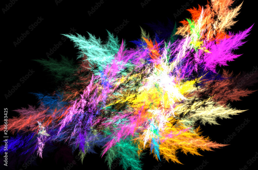 Yellow blue purple blue fractal abstract. Yellow blue purple blue fractal abstract.