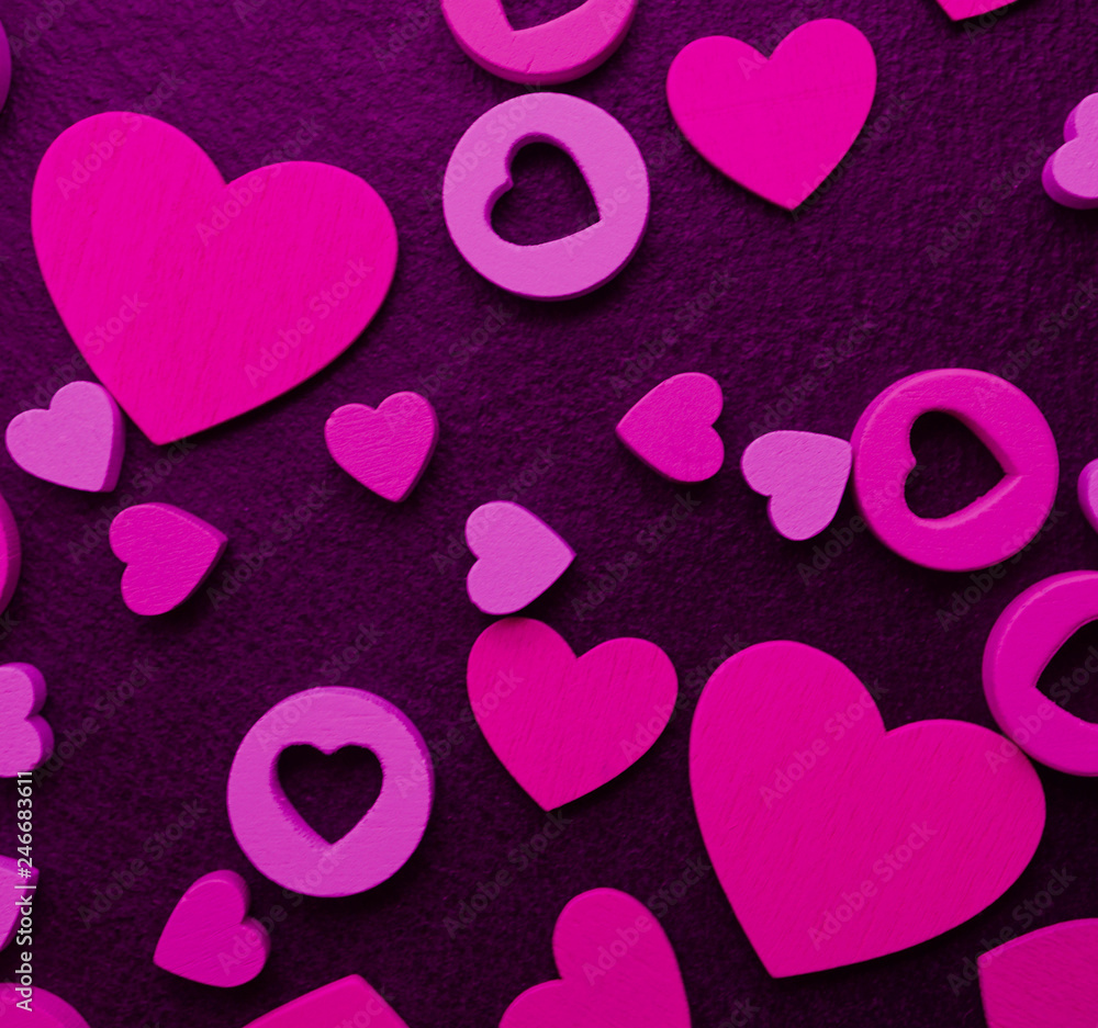 Valentine's day background with hearts. creative texture and love concept 