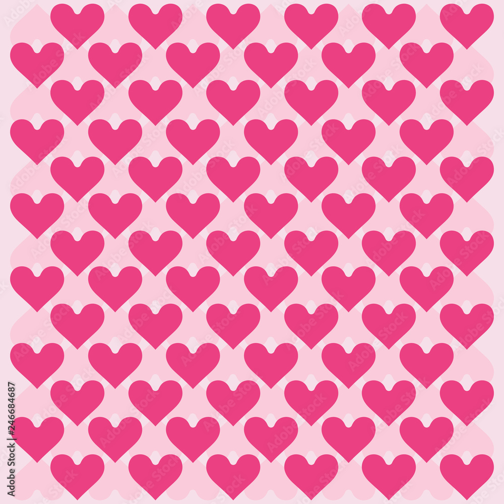 Heart background vector - seamless vector pattern - love background