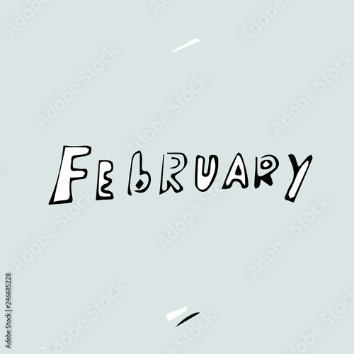 February, last winter month concept