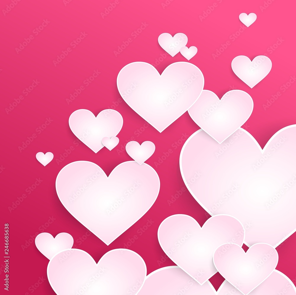 valentine background with similar heart