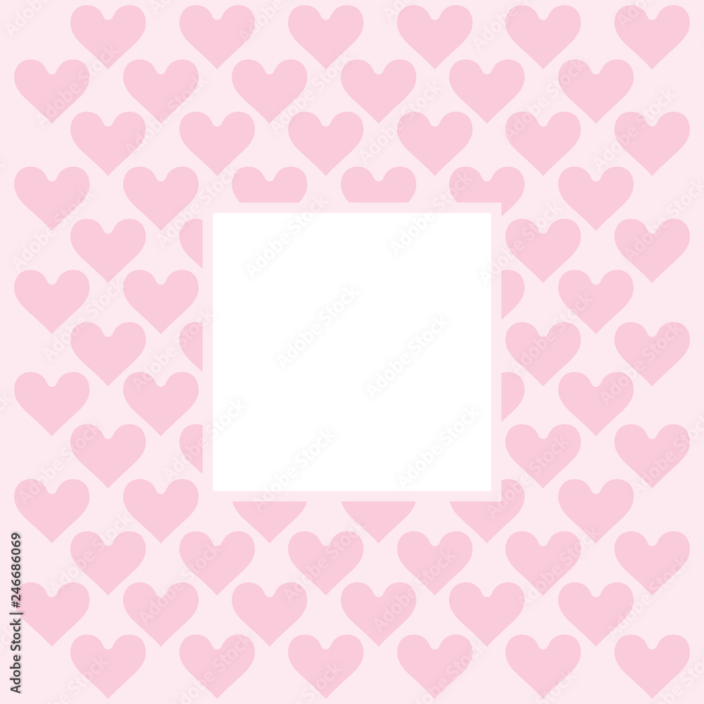 Heart background vector - seamless pattern - vector - black space for text