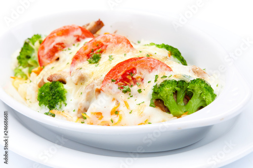 roasted vegetables with cheese