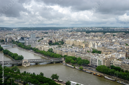 aerial view of paris from eiffel tower © tl6781