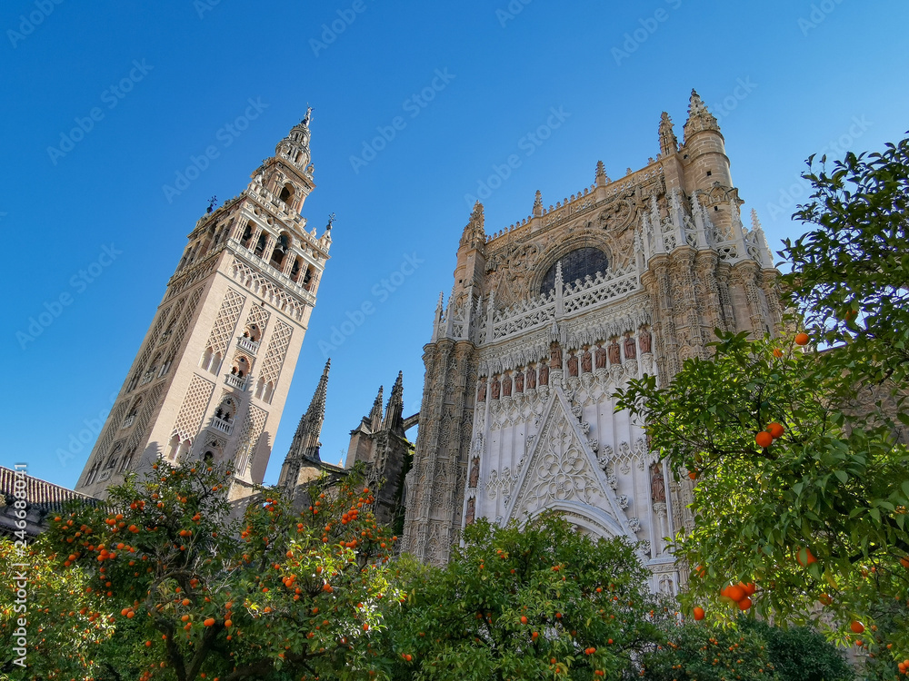 Obraz premium View on the beautiful Cathedral of Seville, Spain
