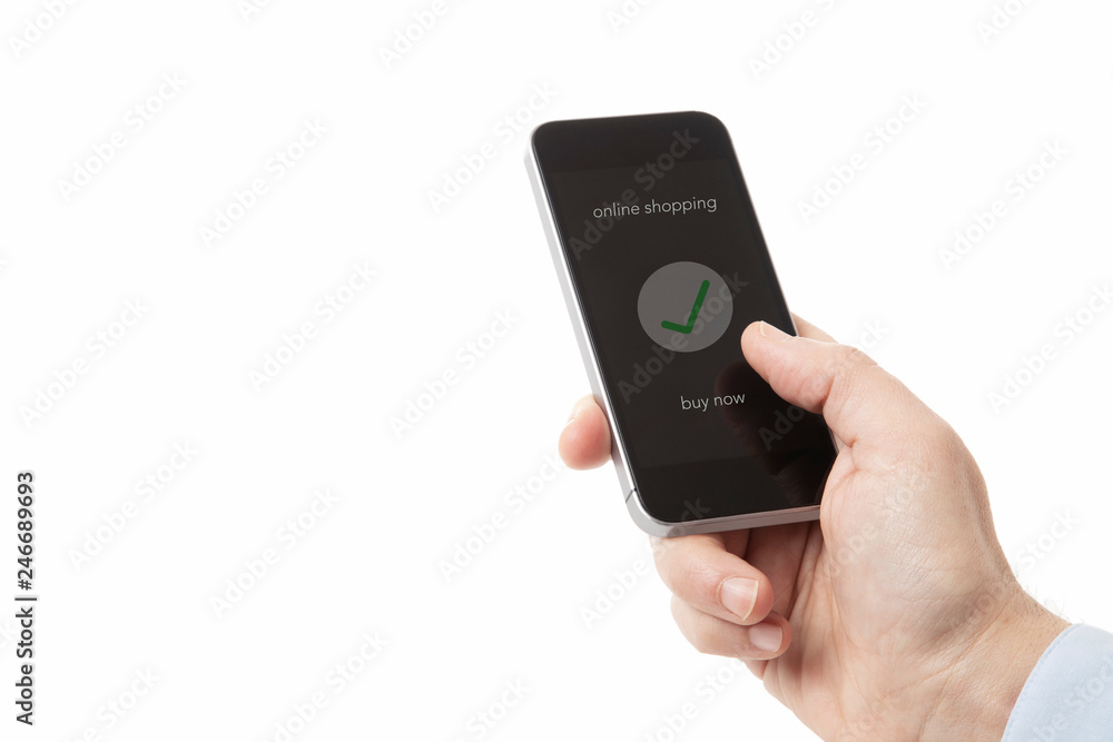 Online Shopping, Einkaufen im Internet und bargeldlos bezahlen