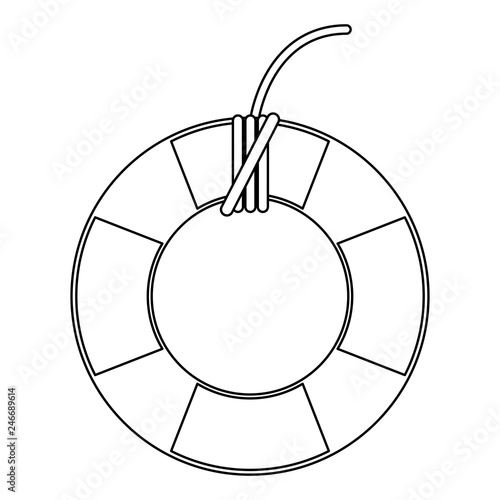 lifesaver float symbol black and white