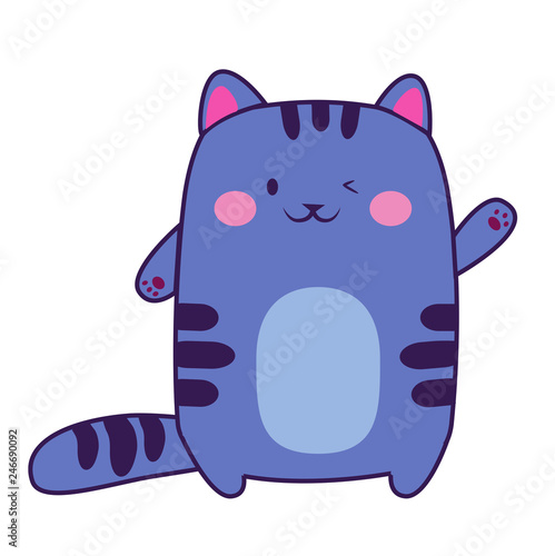 Blue cat wink