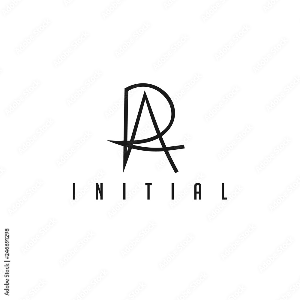 R A Line Initial Logo. R A Line Initial Logo.