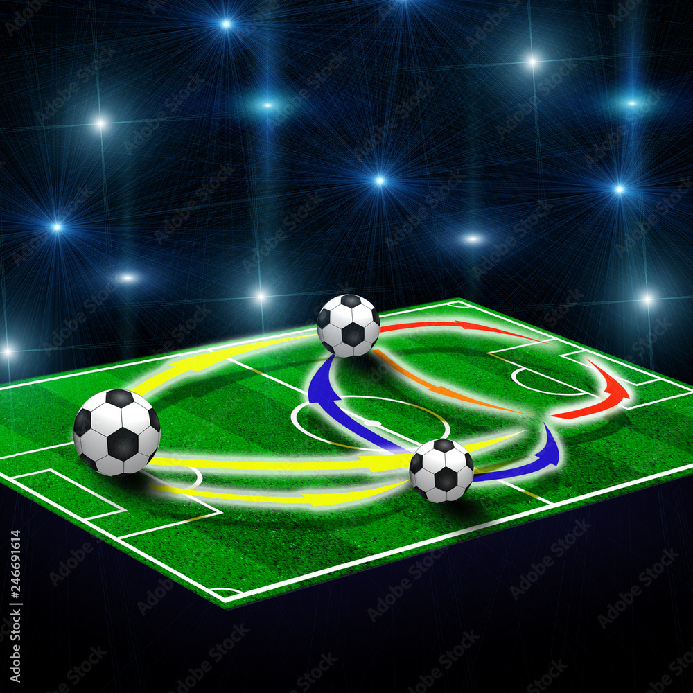 Soccer field with lights Soccer field with lights