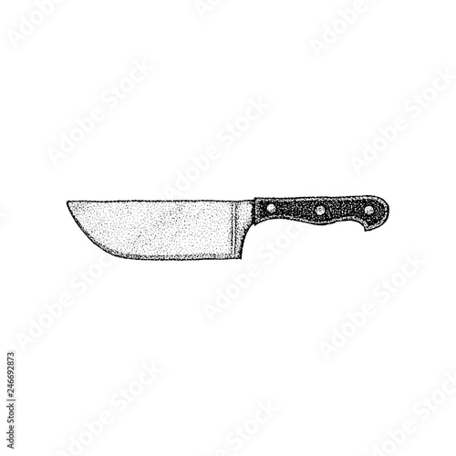 Dotwork Kitchen Knife