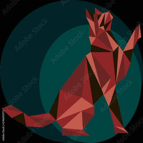 Seamless koshika pattern, cats vector background, pets illustration, cat