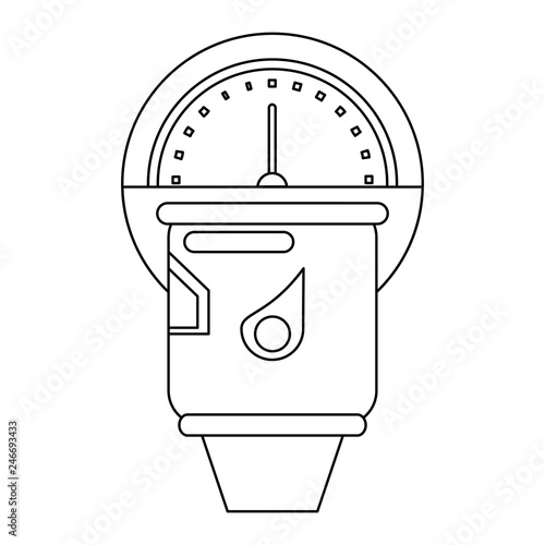 Parking meter device black and white