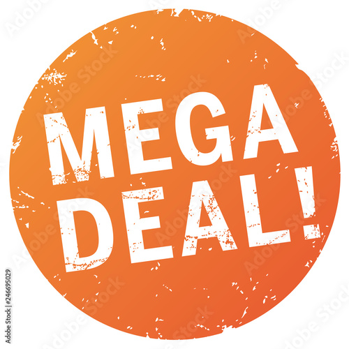 Button mega deal orange zerkratzt