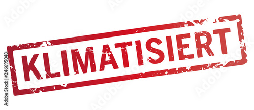 roter stempel klimatisiert