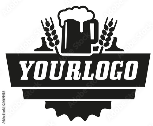 schwarzweiße Vektor-Grafik Bier für Logo Junggesellenabschied