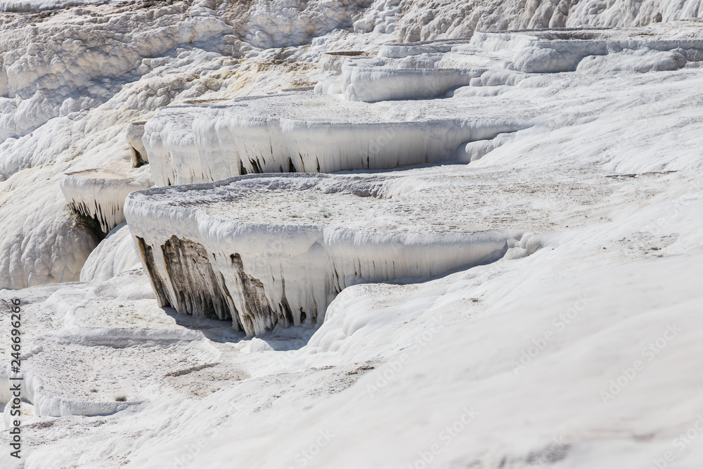The salt terraces of Pamukkale in Turkey