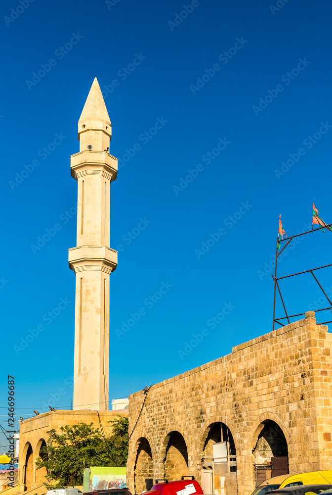 Obraz premium Mosque of the Sea in Sidon, Lebanon