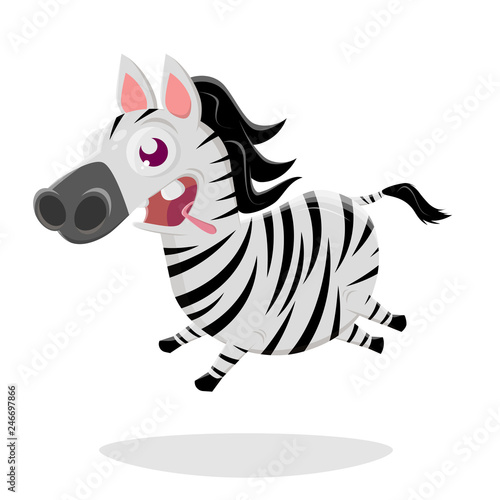 funny zebra cartoon illustration