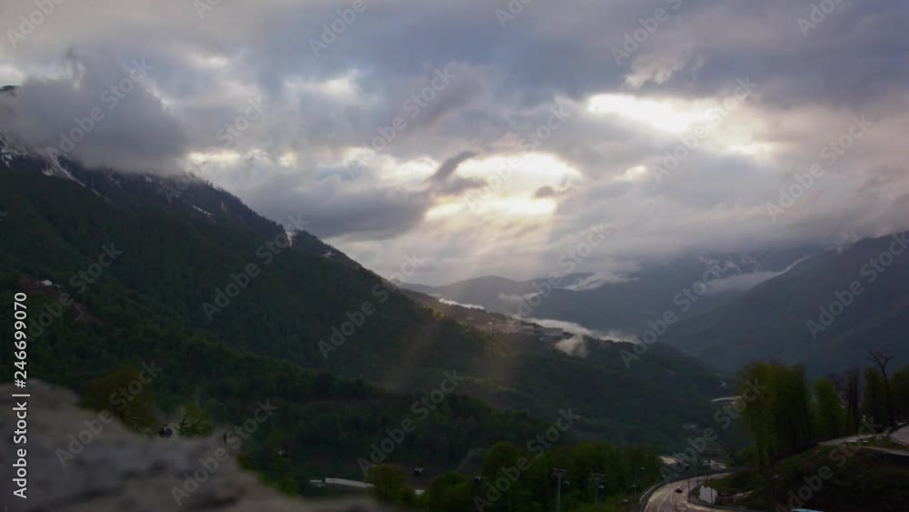 sun shining through the running clouds time lapse sun shining through the running clouds time lapse