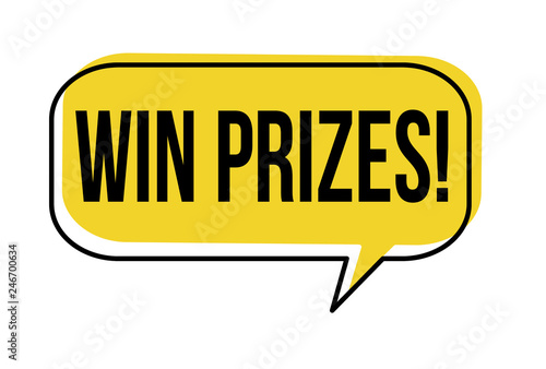 Winer prizes speech bubble