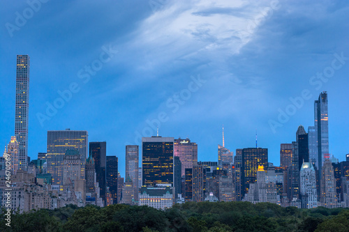 The view from Central Park in Manhattan New York looking south.