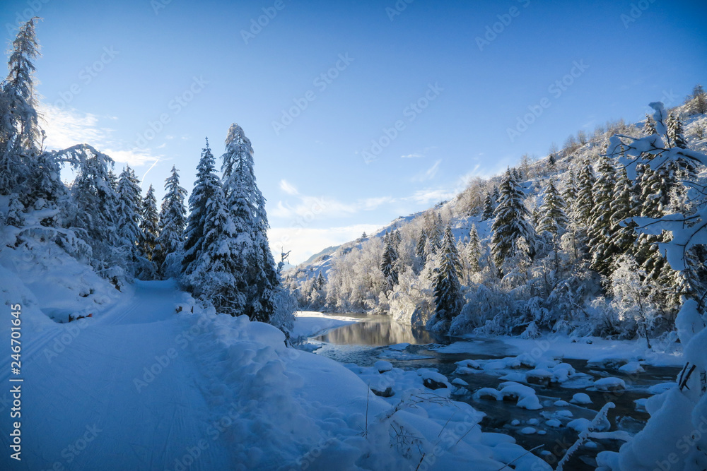 Obraz premium Winter wonderland in Switzerland