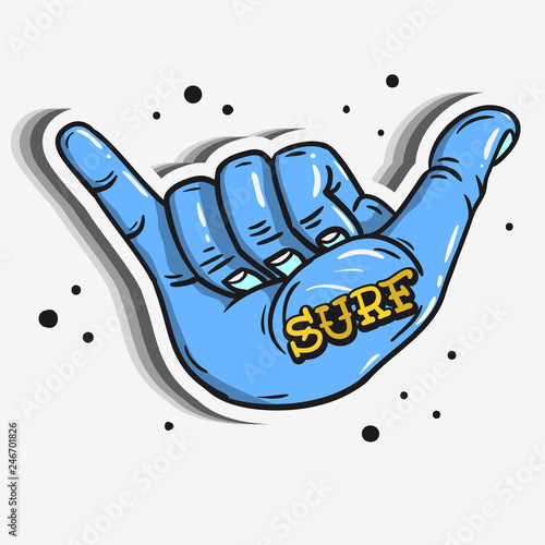 Surf Surfing Themed Vintage Traditional Tattoo Influenced Aesthetic Graphics For Tee Print t shirt Vector Media