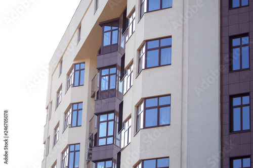 facade of apartment building against the sky