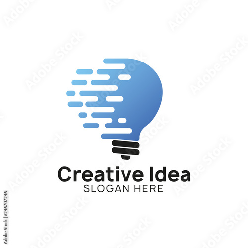 speed bulb icon symbol design. creative idea logo design template