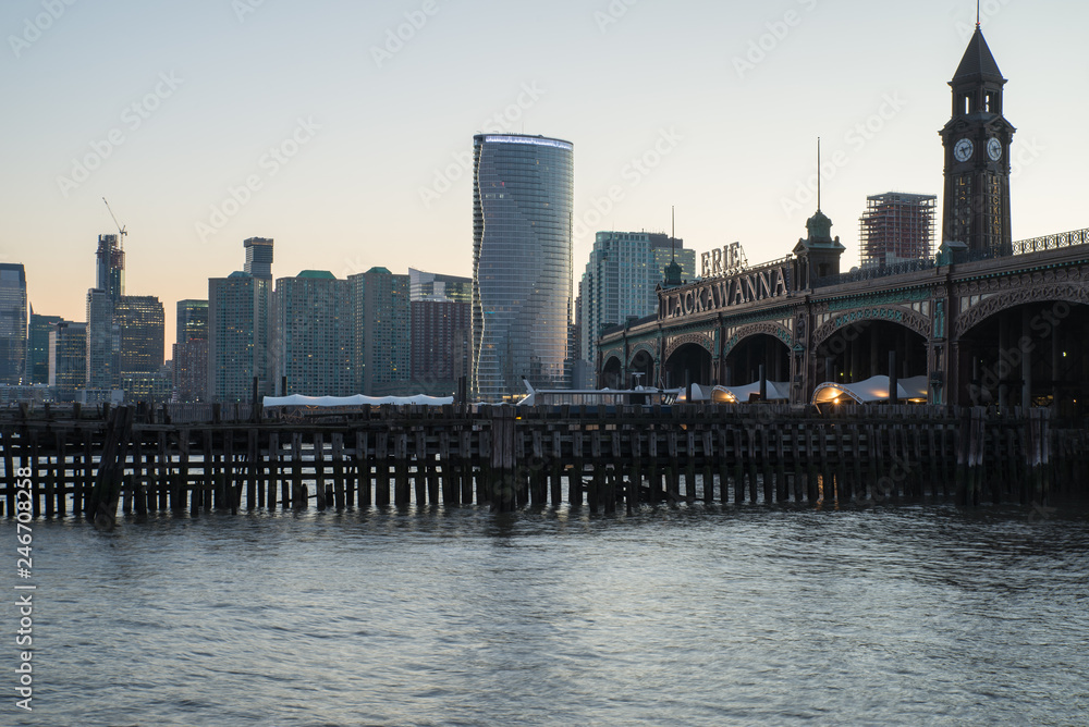 Fototapeta premium River View of of Hoboken Ferry Terminal