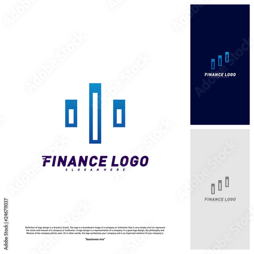 Stats Financial Advisors Logo Design Concept. Finance logo Template Vector Icon