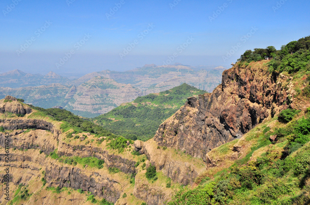 Fototapeta premium landscape with mountains and blue sky