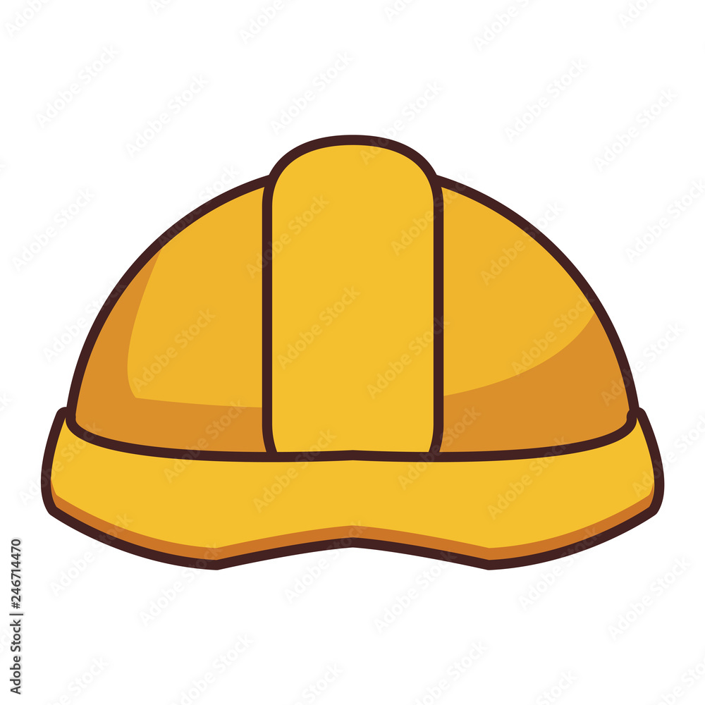 Fototapeta premium construction builder helmet cartoon