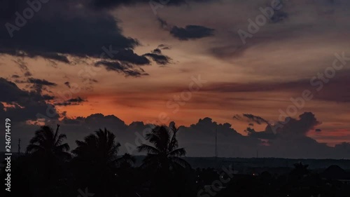 Time lapse beautiful sunset from Pematang Siantar city. Just doing my hobby to upgrade my camera. photo