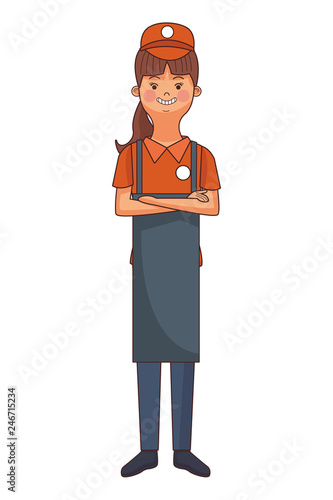 restaurant waitress cartoon